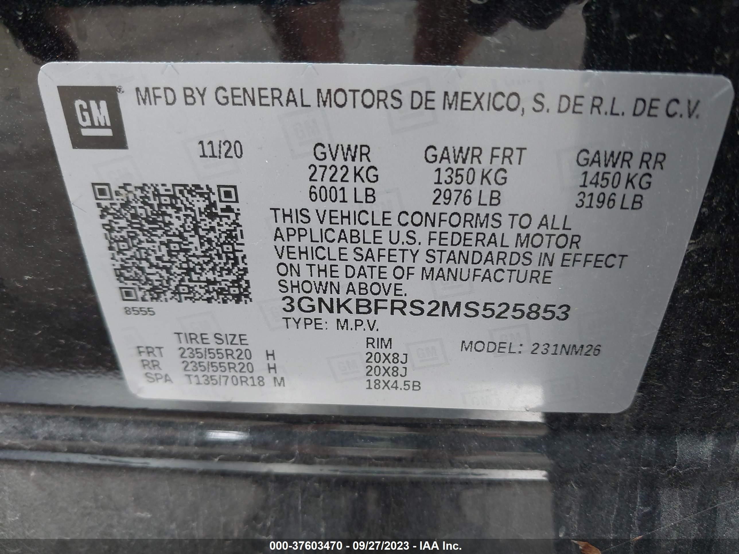 Photo 8 VIN: 3GNKBFRS2MS525853 - CHEVROLET BLAZER 