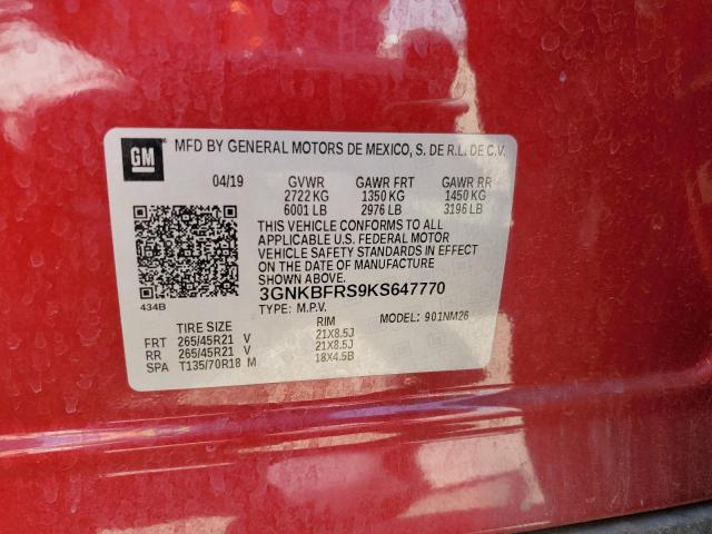 Photo 13 VIN: 3GNKBFRS9KS647770 - CHEVROLET BLAZER PRE 