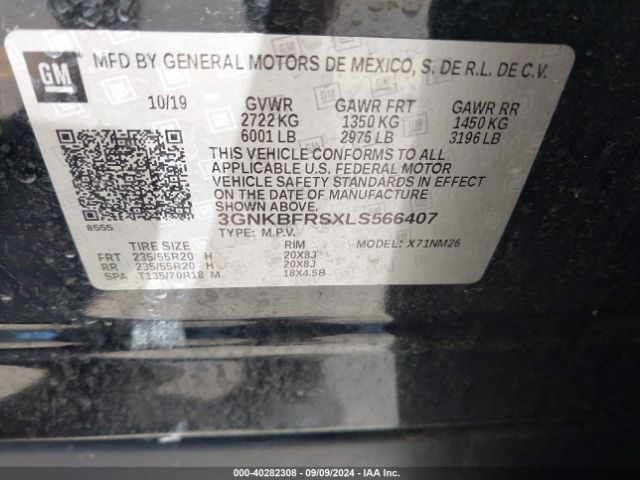 Photo 8 VIN: 3GNKBFRSXLS566407 - CHEVROLET BLAZER 