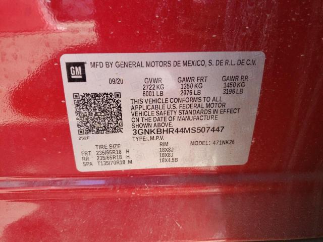 Photo 12 VIN: 3GNKBHR44MS507447 - CHEVROLET BLAZER 2LT 