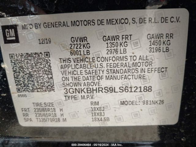 Photo 8 VIN: 3GNKBHRS9LS612188 - CHEVROLET BLAZER 