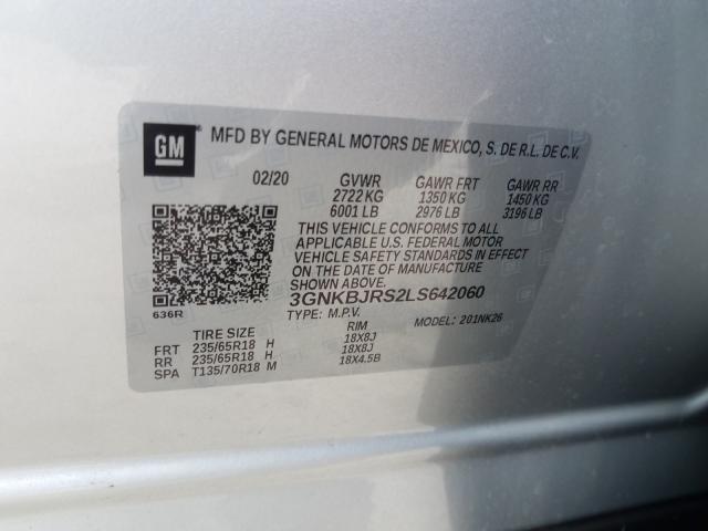 Photo 9 VIN: 3GNKBJRS2LS642060 - CHEVROLET BLAZER 3LT 