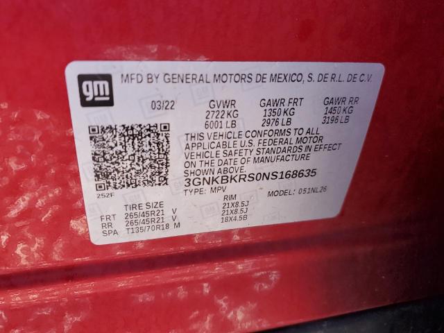 Photo 11 VIN: 3GNKBKRS0NS168635 - CHEVROLET BLAZER 