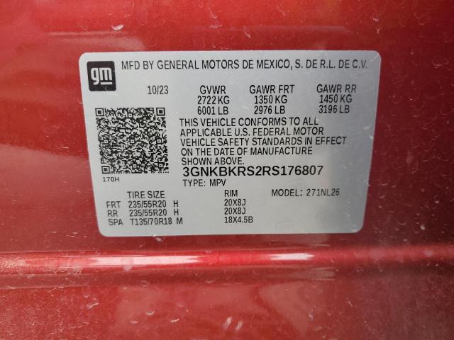 Photo 13 VIN: 3GNKBKRS2RS176807 - CHEVROLET BLAZER RS 