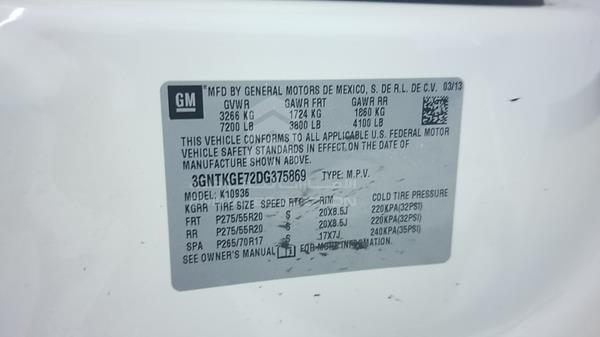 Photo 2 VIN: 3GNTKGE72DG375869 - CHEVROLET AVALANCHE 