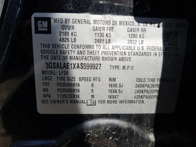 Photo 9 VIN: 3GSALAE1XAS599927 - SATURN VUE XE 