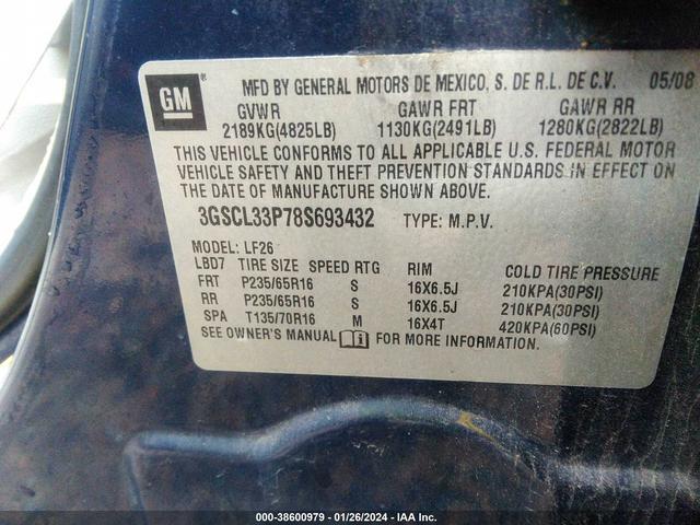 Photo 8 VIN: 3GSCL33P78S693432 - SATURN VUE 