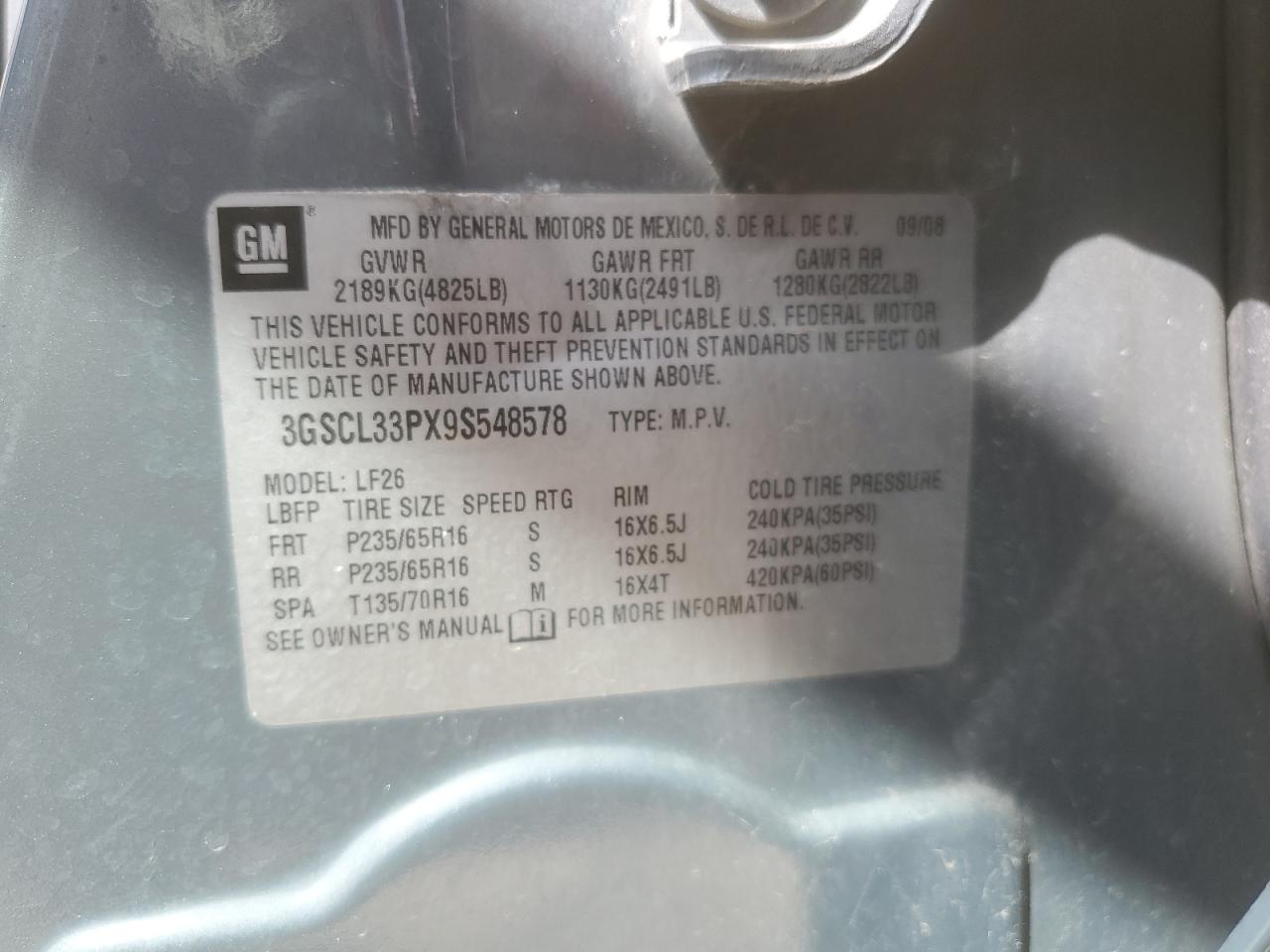 Photo 13 VIN: 3GSCL33PX9S548578 - SATURN VUE 