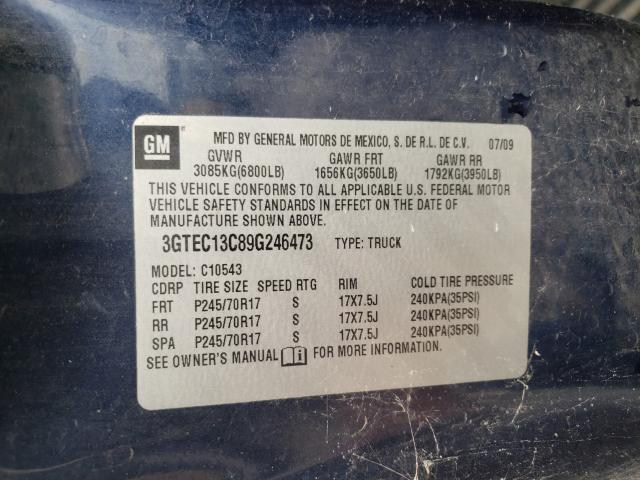 Photo 9 VIN: 3GTEC13C89G246473 - GMC SIERRA C15 