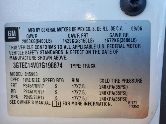 Photo 11 VIN: 3GTEC14V07G198674 - GMC SIERRA 