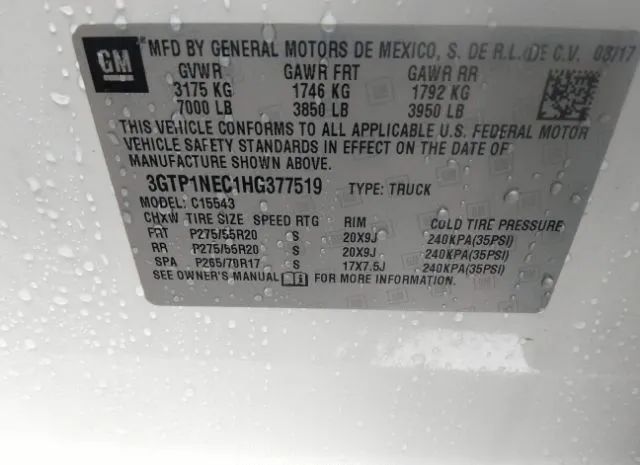 Photo 8 VIN: 3GTP1NEC1HG377519 - GMC SIERRA 1500 