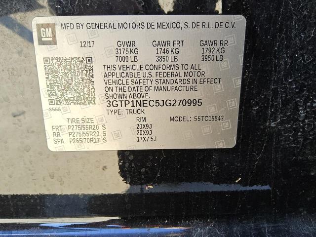 Photo 11 VIN: 3GTP1NEC5JG270995 - GMC SIERRA C15 