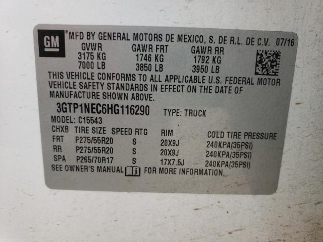 Photo 9 VIN: 3GTP1NEC6HG116290 - GMC SIERRA 150 