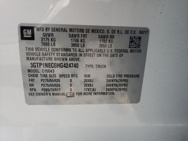 Photo 9 VIN: 3GTP1NEC6HG424740 - GMC SIERRA C15 