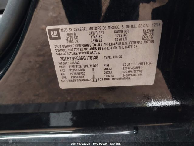 Photo 8 VIN: 3GTP1NEC8GG170138 - GMC SIERRA 