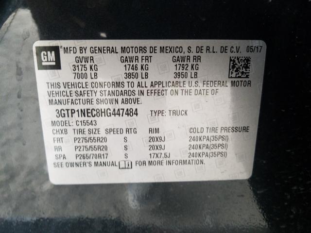 Photo 9 VIN: 3GTP1NEC8HG447484 - GMC SIERRA C15 