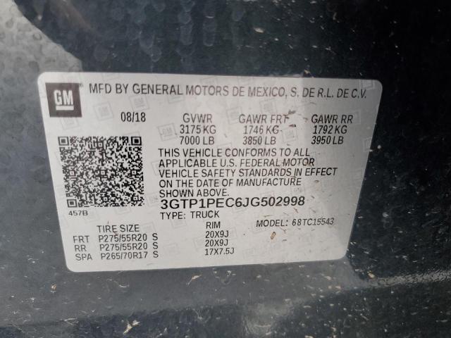 Photo 9 VIN: 3GTP1PEC6JG502998 - GMC SIERRA C15 