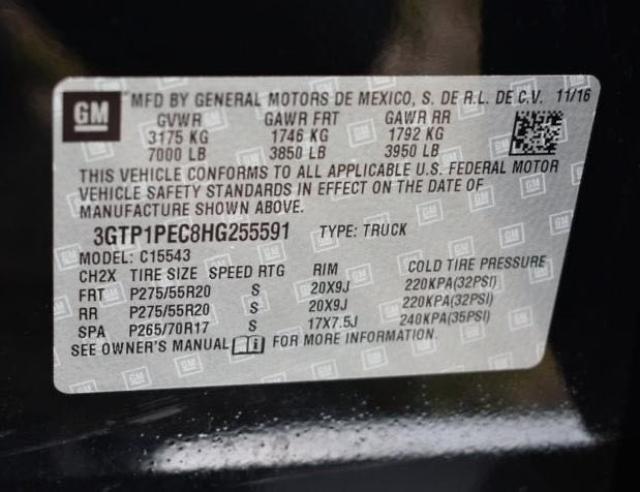 Photo 9 VIN: 3GTP1PEC8HG255591 - GMC SIERRA C15 