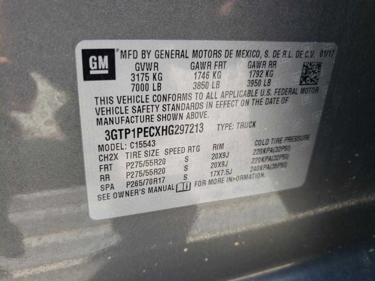 Photo 11 VIN: 3GTP1PECXHG297213 - GMC SIERRA 