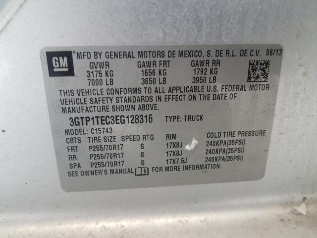 Photo 9 VIN: 3GTP1TEC3EG128316 - GMC SIERRA C15 