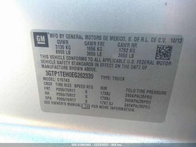 Photo 8 VIN: 3GTP1TEH0EG262339 - GMC SIERRA 1500 