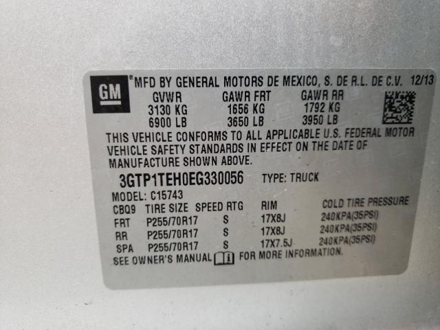 Photo 8 VIN: 3GTP1TEH0EG330056 - GMC SIERRA C15 