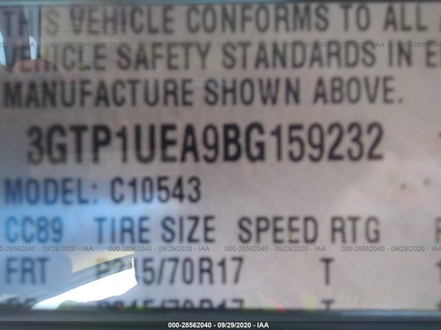 Photo 8 VIN: 3GTP1UEA9BG159232 - GMC SIERRA 1500 