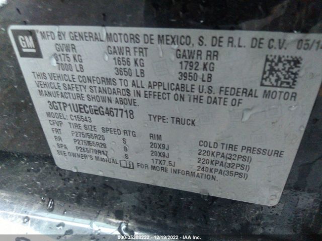 Photo 8 VIN: 3GTP1UEC0EG467718 - GMC SIERRA 1500 