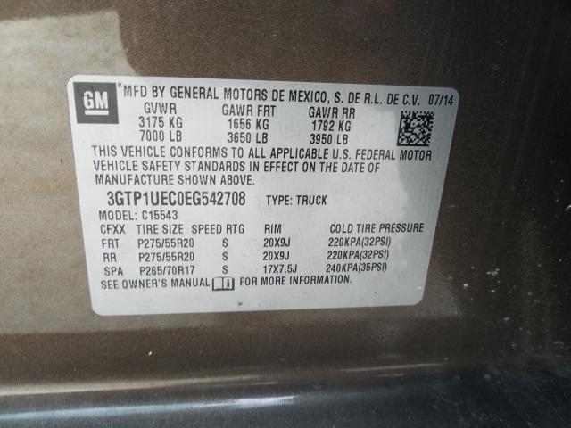 Photo 9 VIN: 3GTP1UEC0EG542708 - GMC SIERRA C15 