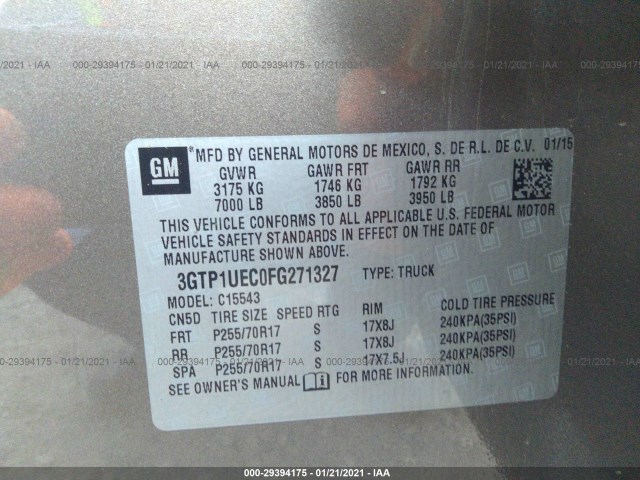 Photo 8 VIN: 3GTP1UEC0FG271327 - GMC SIERRA 1500 