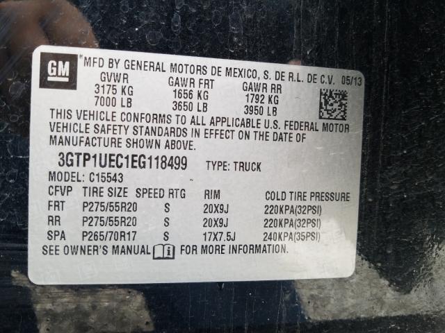 Photo 9 VIN: 3GTP1UEC1EG118499 - GMC SIERRA C15 