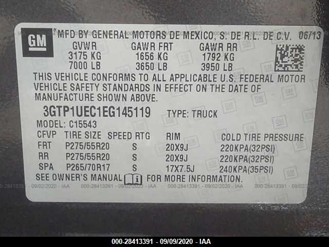 Photo 8 VIN: 3GTP1UEC1EG145119 - GMC SIERRA 1500 