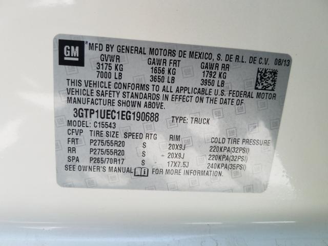 Photo 9 VIN: 3GTP1UEC1EG190688 - GMC SIERRA C15 