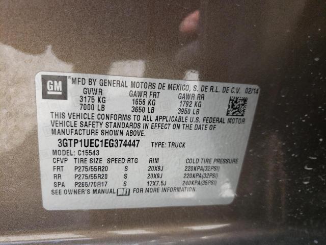 Photo 9 VIN: 3GTP1UEC1EG374447 - GMC SIERRA C15 