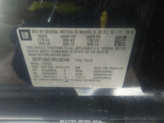 Photo 8 VIN: 3GTP1UEC1FG163749 - GMC SIERRA 1500 