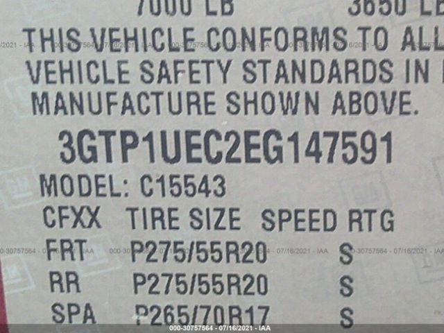 Photo 8 VIN: 3GTP1UEC2EG147591 - GMC SIERRA 1500 