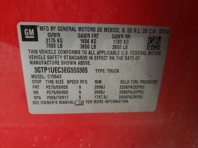 Photo 9 VIN: 3GTP1UEC3EG550365 - GMC SIERRA C15 