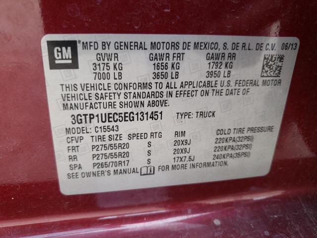 Photo 9 VIN: 3GTP1UEC5EG131451 - GMC SIERRA C15 