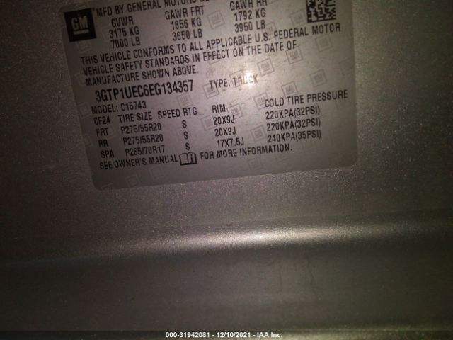 Photo 8 VIN: 3GTP1UEC6EG134357 - GMC SIERRA 1500 