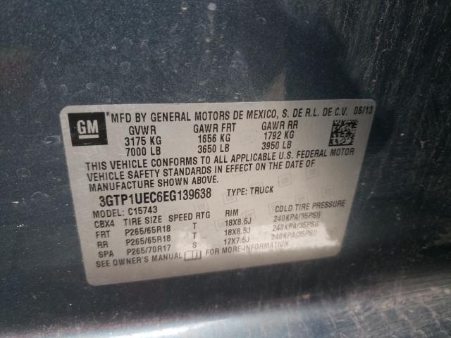 Photo 9 VIN: 3GTP1UEC6EG139638 - GMC SIERRA C15 