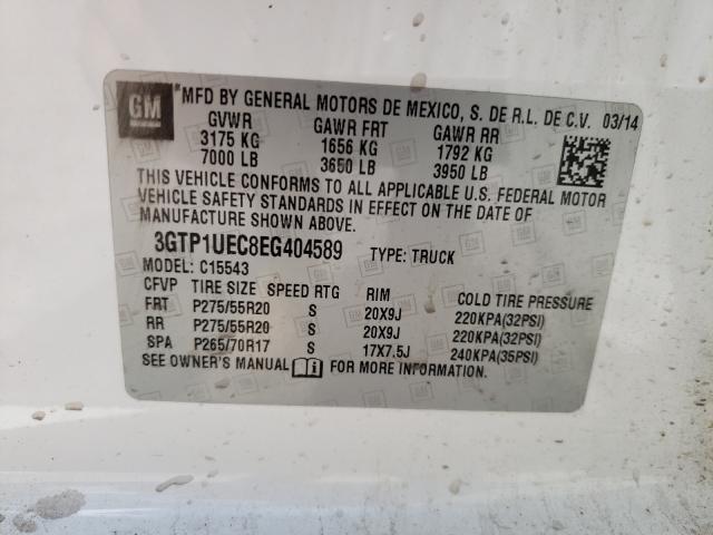 Photo 9 VIN: 3GTP1UEC8EG404589 - GMC SIERRA C15 