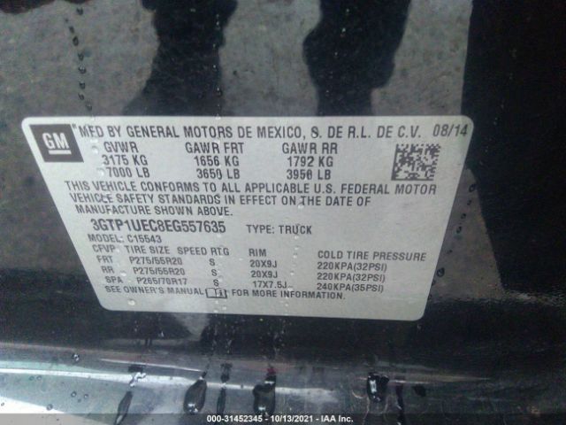 Photo 8 VIN: 3GTP1UEC8EG557635 - GMC SIERRA 1500 