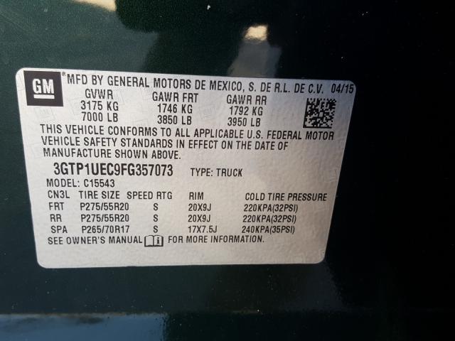 Photo 9 VIN: 3GTP1UEC9FG357073 - GMC SIERRA C15 