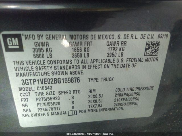 Photo 8 VIN: 3GTP1VE02BG159876 - GMC SIERRA 1500 