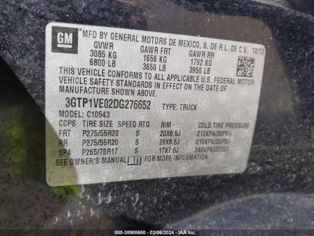 Photo 8 VIN: 3GTP1VE02DG276652 - GMC SIERRA 1500 