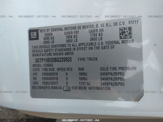 Photo 8 VIN: 3GTP1VE03BG229823 - GMC SIERRA 1500 