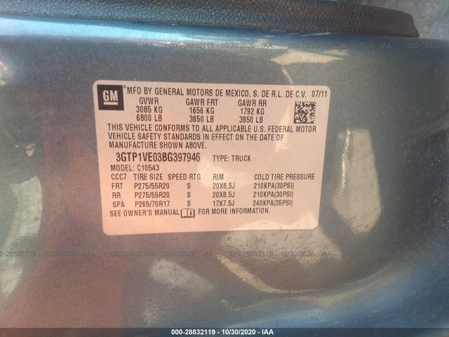 Photo 8 VIN: 3GTP1VE03BG397946 - GMC SIERRA 1500 