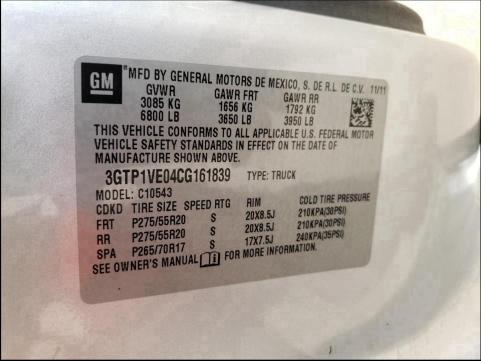 Photo 9 VIN: 3GTP1VE04CG161839 - GMC SIERRA 