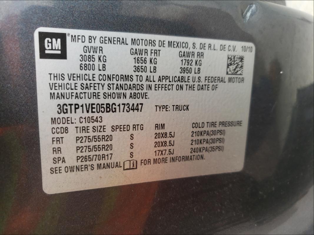 Photo 9 VIN: 3GTP1VE05BG173447 - GMC SIERRA C15 