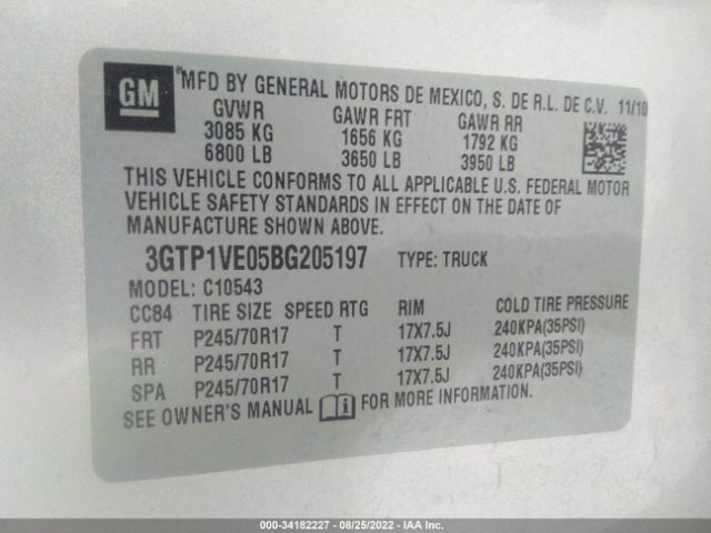 Photo 8 VIN: 3GTP1VE05BG205197 - GMC SIERRA 1500 